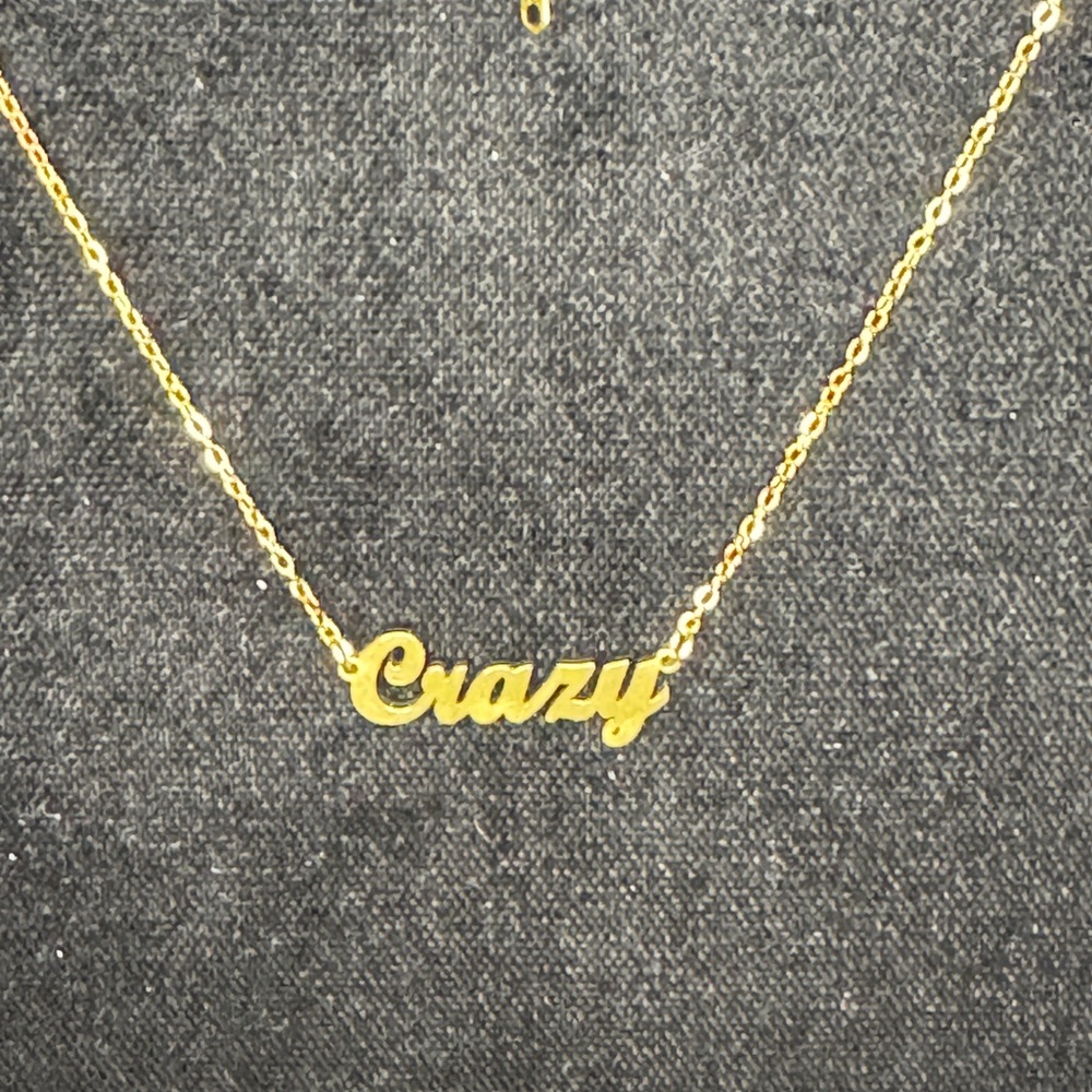 💎 Snark by Steph “Crazy” Necklace – Gold Tone